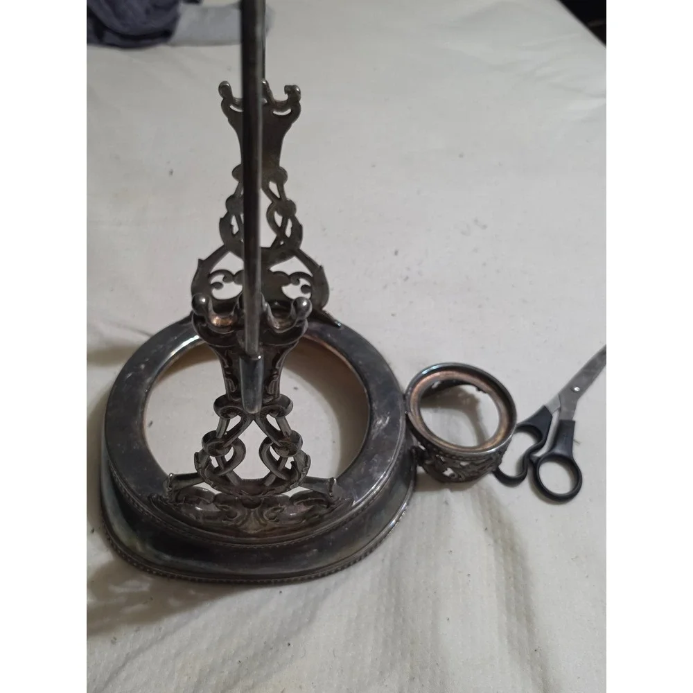Antique‎ Victorian Silver Plated Pickle Castor Frame Ornate Scrollwork D 9296-G